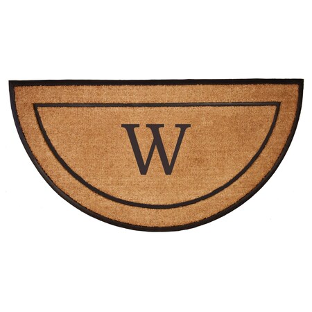 Calloway Mills Monogram Door Mat, Black, Natural, 36 in W x 72 in L 106573672W